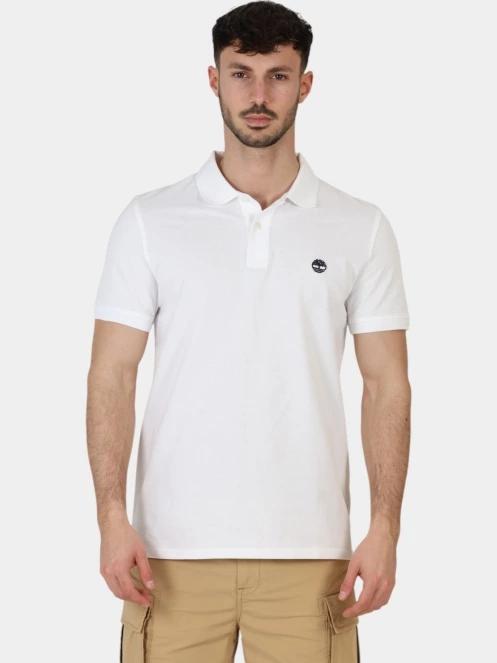 tricou cu guler pt. barbati Timberland Pique Short Sleeve Polo alb 2