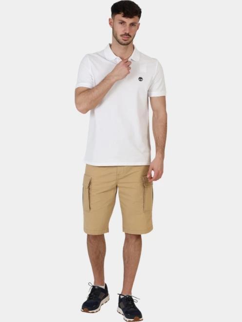 tricou cu guler pt. barbati Timberland Pique Short Sleeve Polo alb 6