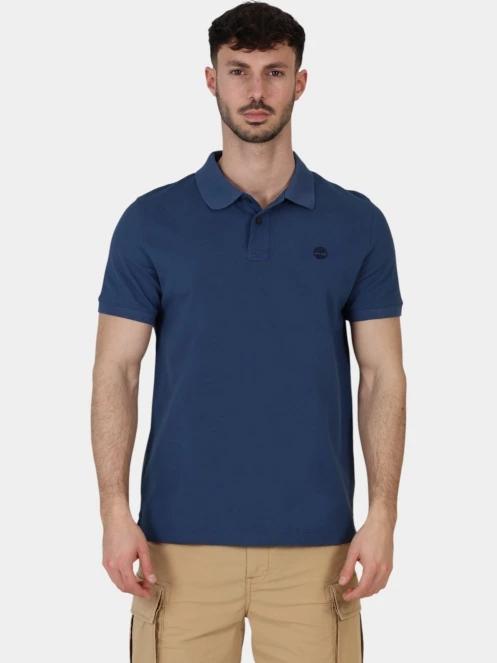 tricou cu guler pt. barbati Timberland Pique Short Sleeve Polo albastru inchis 2