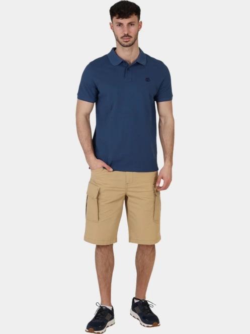 tricou cu guler pt. barbati Timberland Pique Short Sleeve Polo albastru inchis 6