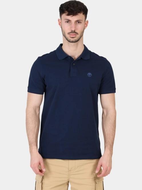 tricou cu guler pt. barbati Timberland Pique Short Sleeve Polo albastru inchis 2