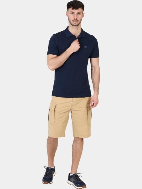 tricou cu guler pt. barbati Timberland Pique Short Sleeve Polo albastru inchis 6