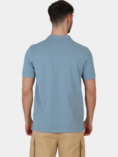 tricou cu guler pt. barbati Timberland Pique Short Sleeve Polo albastru 4