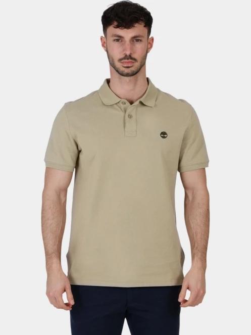 tricou cu guler pt. barbati Timberland Pique Short Sleeve Polo oliv 2