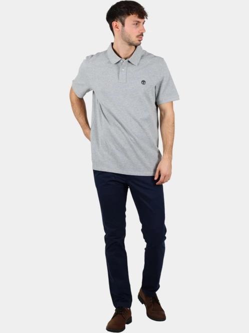 tricou cu guler pt. barbati Timberland Pique Short Sleeve Polo gri 5