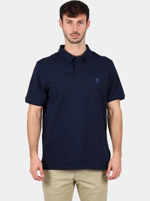 tricou cu guler pt. barbati Timberland Pique Short Sleeve Polo albastru inchis 2