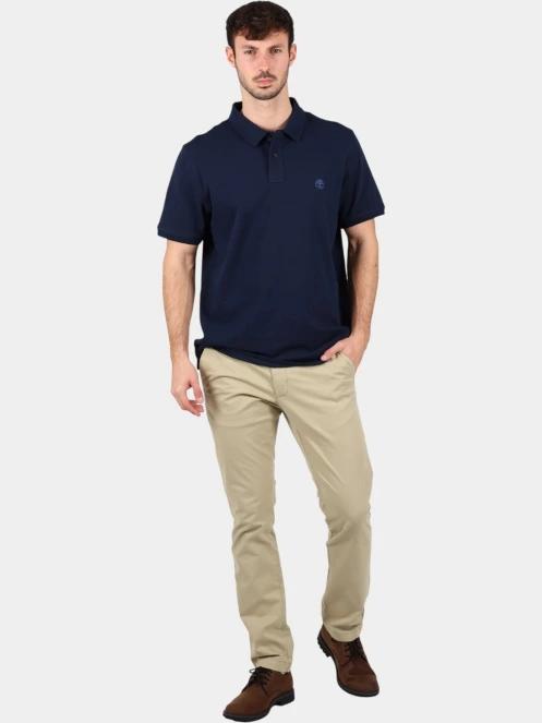 tricou cu guler pt. barbati Timberland Pique Short Sleeve Polo albastru inchis 5