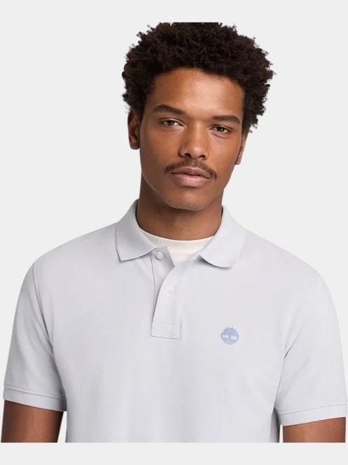 tricou cu guler pt. barbati Timberland Pique Short Sleeve Polo gri 5