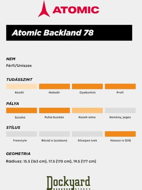 talpa schiuri pt. barbati Atomic Backland 78 + Hyb Skin 78/80 B rosu 4
