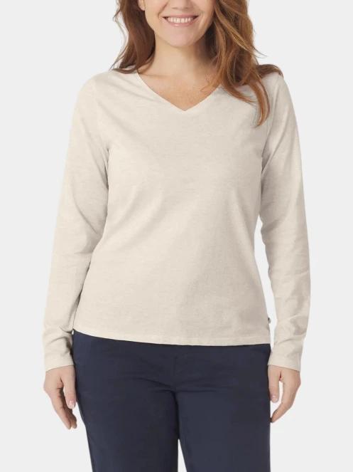 tricou cu maneci lungi pt. femei TBS Adinalon nisip 2