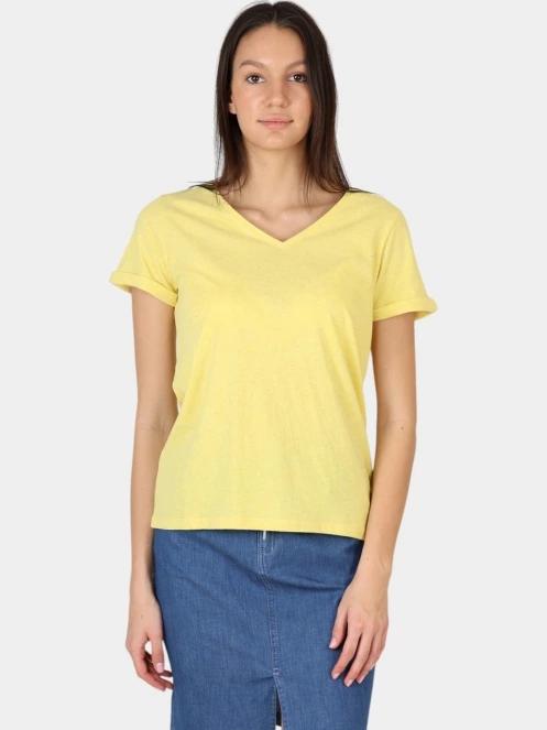 tricou cu maneci scurte pt. femei TBS Adinatee galben 2