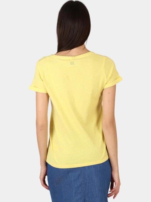 tricou cu maneci scurte pt. femei TBS Adinatee galben 4