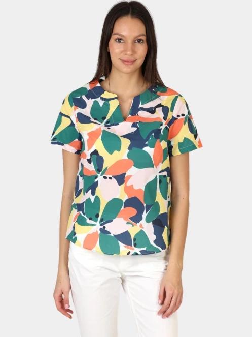 bluza cu maneci scurte pt. femei TBS Aglaemis multicolor 2