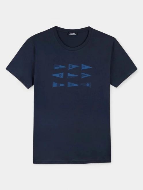tricou cu maneci scurte pt. barbati TBS Albertee albastru inchis 6