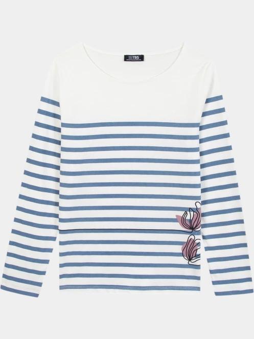 tricou cu maneci lungi pt. femei TBS Alisatee alb 2