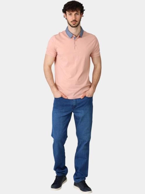 tricou cu guler pt. barbati TBS Arsonpol roz 5