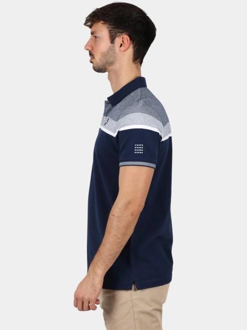 tricou cu guler pt. barbati TBS Barispol albastru inchis 3