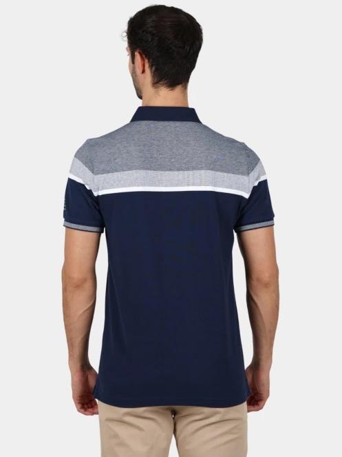 tricou cu guler pt. barbati TBS Barispol albastru inchis 4