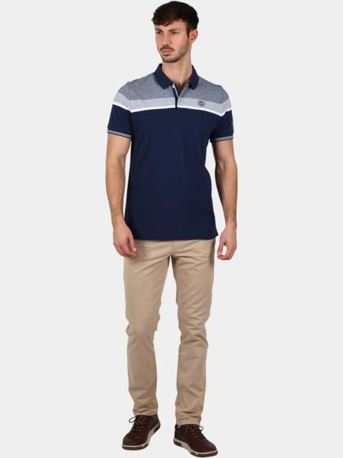 tricou cu guler pt. barbati TBS Barispol albastru inchis 5