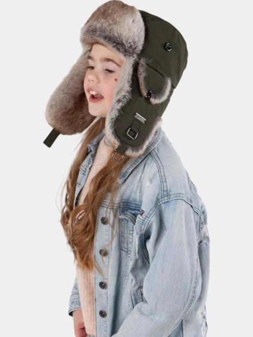 caciula cu urechi Barts Kamikaze Kids oliv 4
