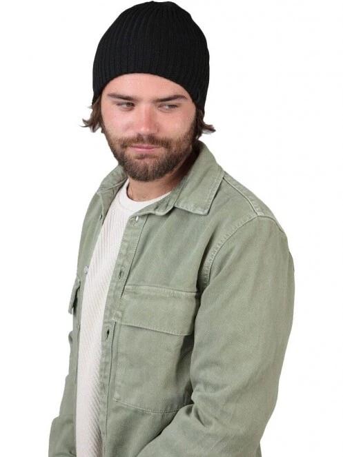 caciula tricotata pt. barbati Barts Wilbert Beanie negru 3