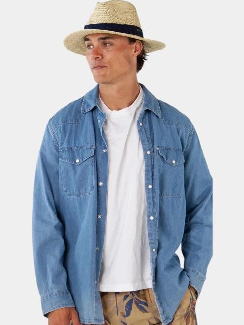 palarie de paie pt. barbati Barts Albury Hat nisip 4