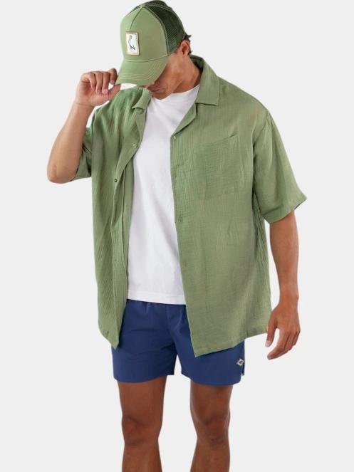 camasa cu maneci scurte pt. barbati Barts Cayrlos Shirt verde 2