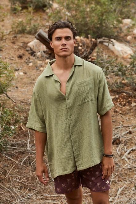 camasa cu maneci scurte pt. barbati Barts Cayrlos Shirt verde 4
