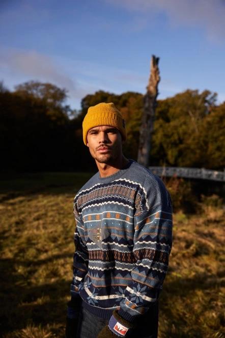 caciula tricotata pt. barbati Barts Maunten Beanie galben 5