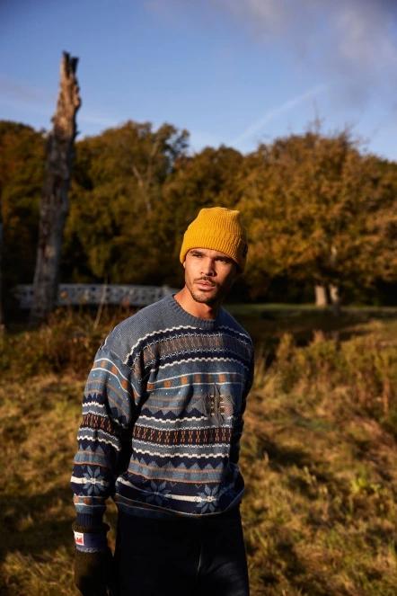 caciula tricotata pt. barbati Barts Maunten Beanie galben 6