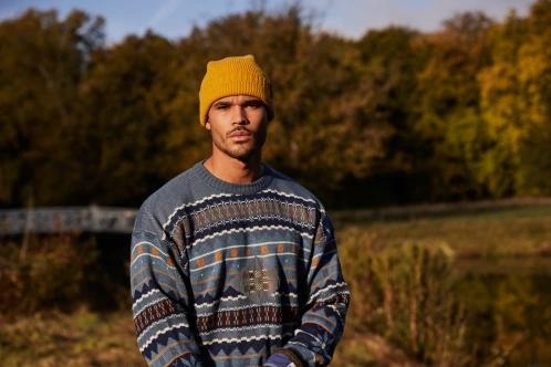 caciula tricotata pt. barbati Barts Maunten Beanie galben 7