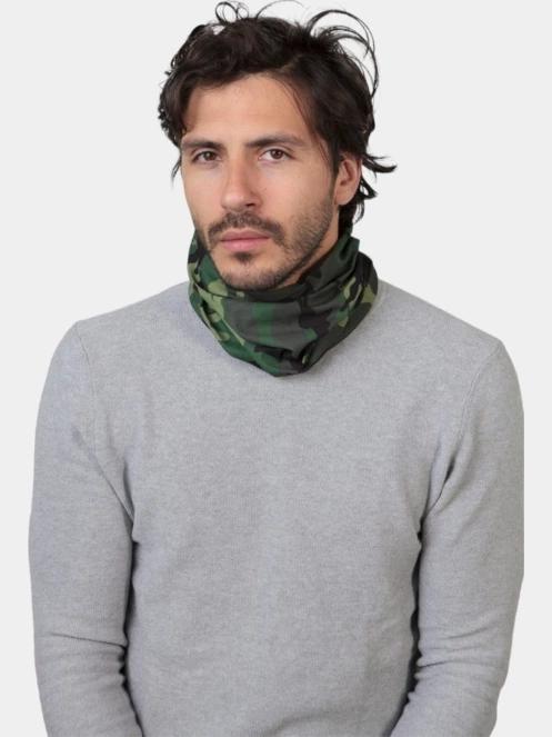esarfa tubulara pt. barbati Barts Multicol Camo verde 3