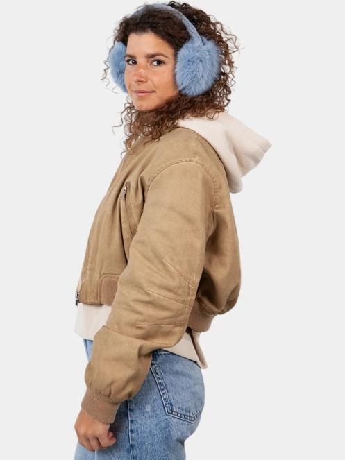 antifoane pt. femei Barts Fur Earmuffs albastru deschis 4