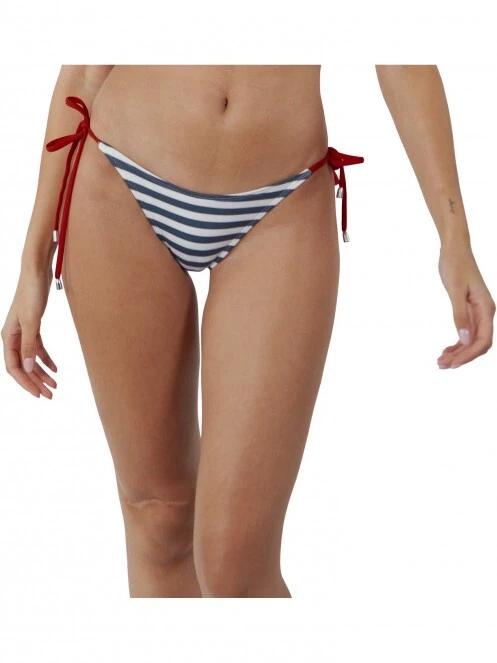 chiloti bikini pt. femei Barts Custe Tanga albastru inchis 2