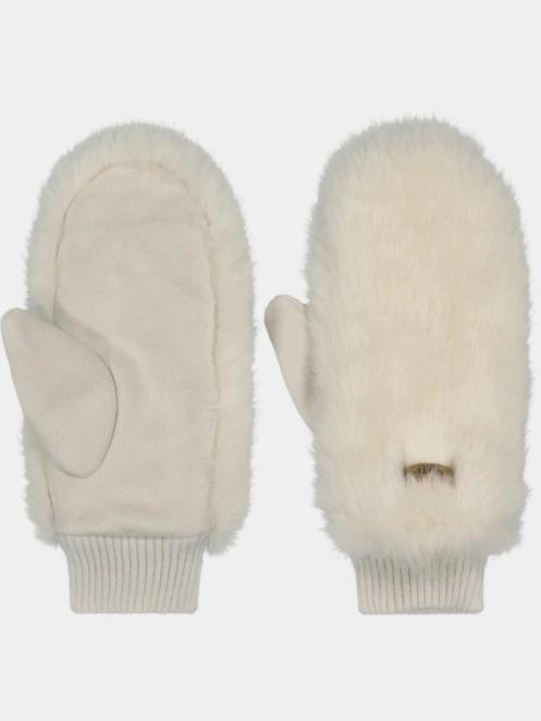 manusi pt. femei Barts Fur Mitts alb 2