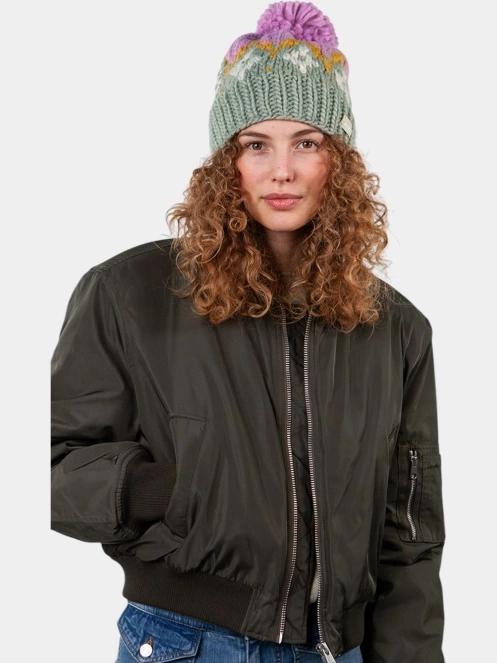 caciula cu mot pt. femei Barts Curley Beanie verde 4