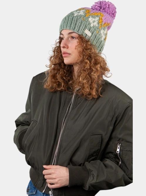 caciula cu mot pt. femei Barts Curley Beanie verde 5