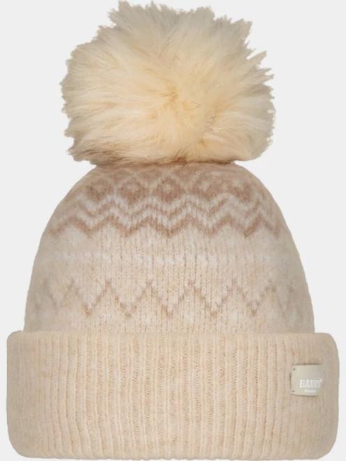caciula cu mot pt. femei Barts Woodstar Beanie nisip 2
