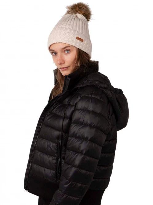 caciula cu mot pt. femei Barts Augusti Beanie nisip 2