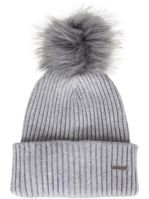 caciula cu mot pt. femei Barts Kenzie Beanie gri 2