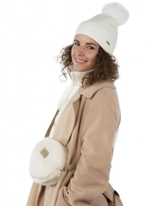 caciula cu mot pt. femei Barts Kenzie Beanie alb 2