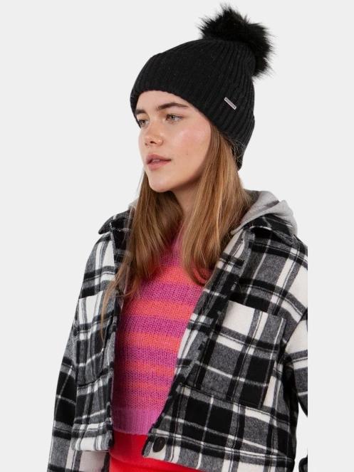 caciula cu mot pt. femei Barts Kenzie Beanie negru 4