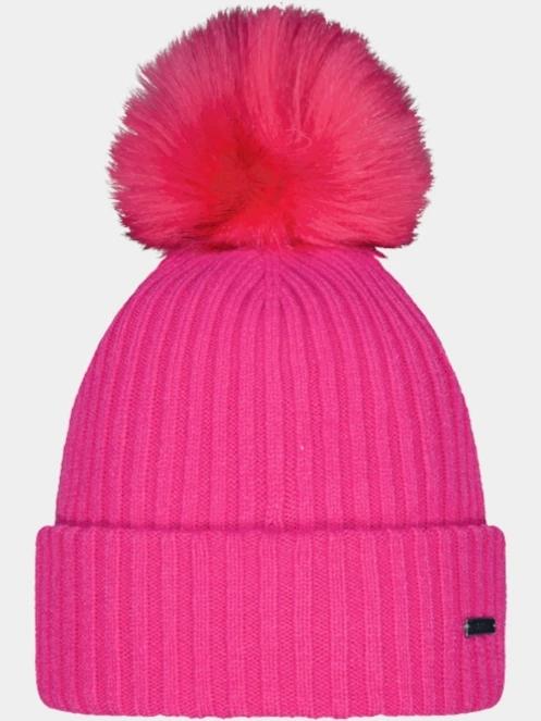 caciula cu mot pt. femei Barts Kenzie Beanie magenta 2