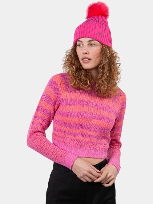 caciula cu mot pt. femei Barts Kenzie Beanie magenta 4