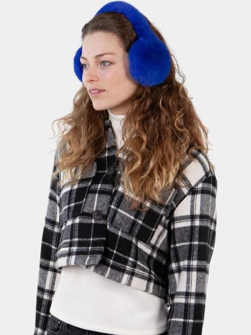 antifoane pt. femei Barts Big Fur Earmuffs albastru 3