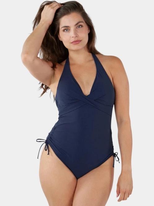costum de baie pt. femei Barts Solid Halter One Piece albastru inchis 2