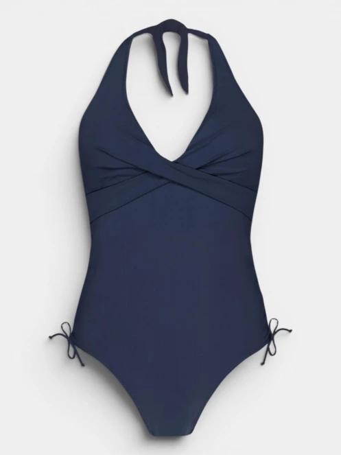 costum de baie pt. femei Barts Solid Halter One Piece albastru inchis 4