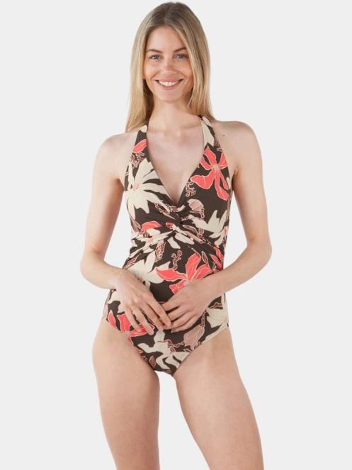 costum de baie pt. femei Barts Camolo Halter Shaping Onepiece maro 2