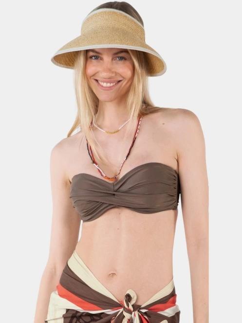 palarie de paie pt. femei Barts Tambinou Visor nisip 3