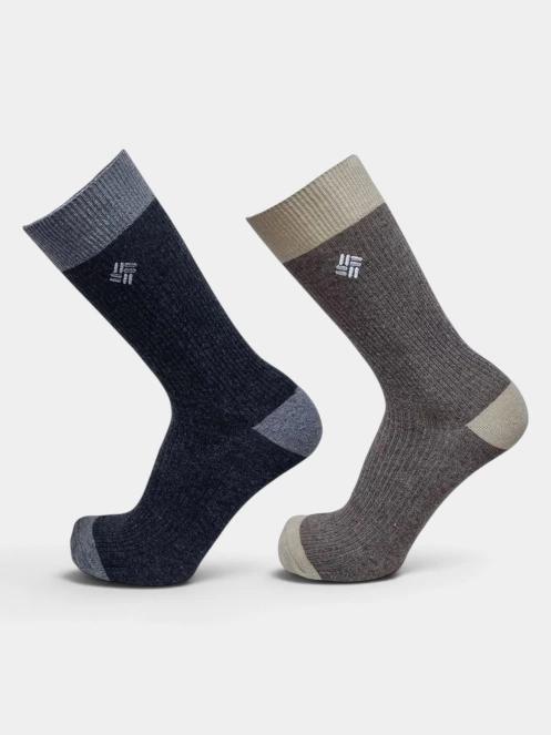ciorapi pt. barbati Columbia 2PP Fundamental Basic Rib Crew negru 2